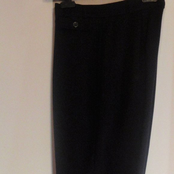 Vintage Conrad Wool  Blend Lining Woman Pants Stretch Black  Size 8 - Picture 2 of 10